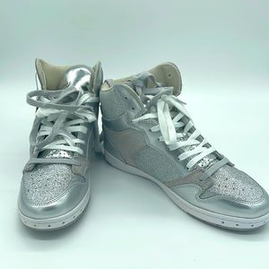 Silver dance sneakers
